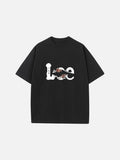 DAXUEN solid colour oversized hands-graphic t-shirt