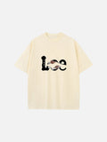 DAXUEN solid colour oversized hands-graphic t-shirt