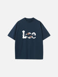 DAXUEN solid colour oversized hands-graphic t-shirt