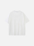 DAXUEN solid colour oversized hands-graphic t-shirt