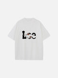 DAXUEN solid colour oversized hands-graphic t-shirt