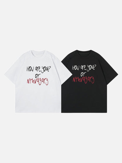 DAXUEN Oversized short-sleeved T-shirt with graphic print