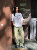 DAXUEN Oversized short-sleeved T-shirt with graphic print — model photo