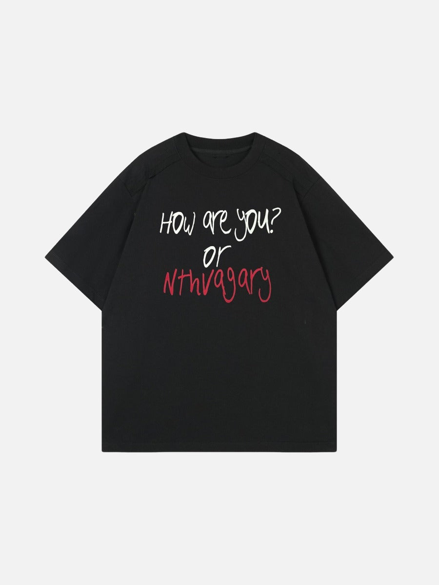 DAXUEN Oversized short-sleeved T-shirt with graphic print
