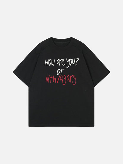 DAXUEN Oversized short-sleeved T-shirt with graphic print