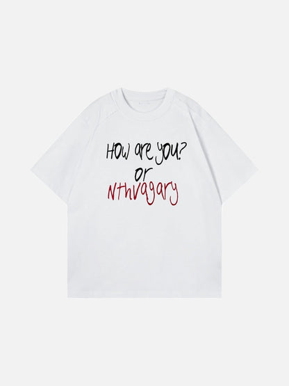 DAXUEN Oversized short-sleeved T-shirt with graphic print