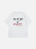 DAXUEN Oversized short-sleeved T-shirt with graphic print