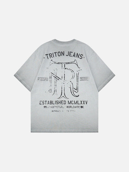 DAXUEN Graphic t-shirt featuring biker illustration and distressed text