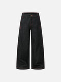 Heartbeat Graphic Wide-Leg Denim Pants