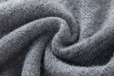 DAXUEN heather grey cardigan with black fuzzy trim