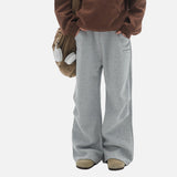 DAXUEN heather grey wide-leg fleece sweatpants