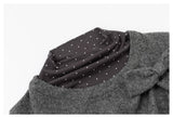 DAXUEN heathered grey layered top with bow detail