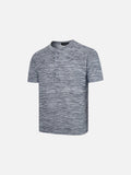 DAXUEN Heathered short-sleeved Henley top with stripes