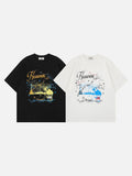 DAXUEN Oversized short-sleeved T-shirt with graphic design