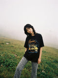 DAXUEN Oversized short-sleeved T-shirt with graphic design — model photo