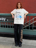 DAXUEN Oversized short-sleeved T-shirt with graphic design — model photo