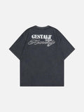 DAXUEN Oversized t-shirt with graphic print and acid-wash finish