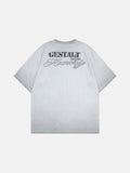 DAXUEN Oversized t-shirt with graphic print and acid-wash finish