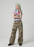 DAXUEN Hello Kitty graphic ruffle short-sleeved t-shirt — model photo