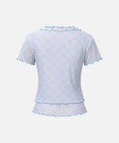 DAXUEN Hello Kitty graphic ruffle short-sleeved t-shirt