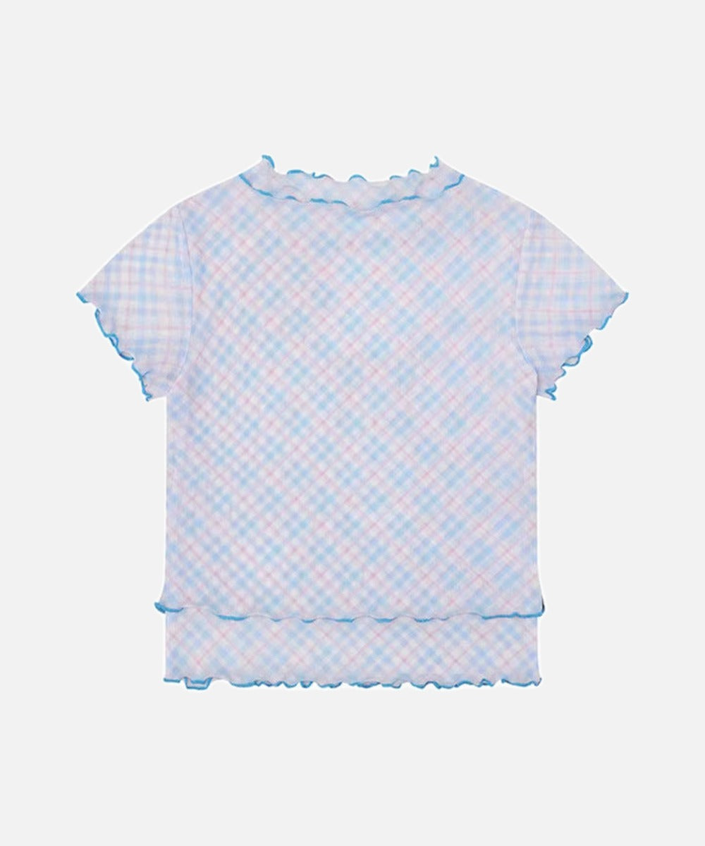 DAXUEN Hello Kitty graphic ruffle short-sleeved t-shirt