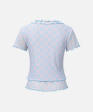 DAXUEN Hello Kitty graphic ruffle short-sleeved t-shirt
