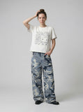 DAXUEN Hello Kitty graphic print slim fit t-shirt — model photo