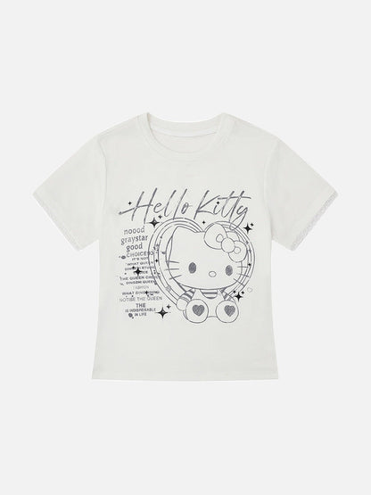 DAXUEN Hello Kitty graphic print slim fit t-shirt