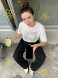 DAXUEN Hello Kitty graphic print slim fit t-shirt — model photo