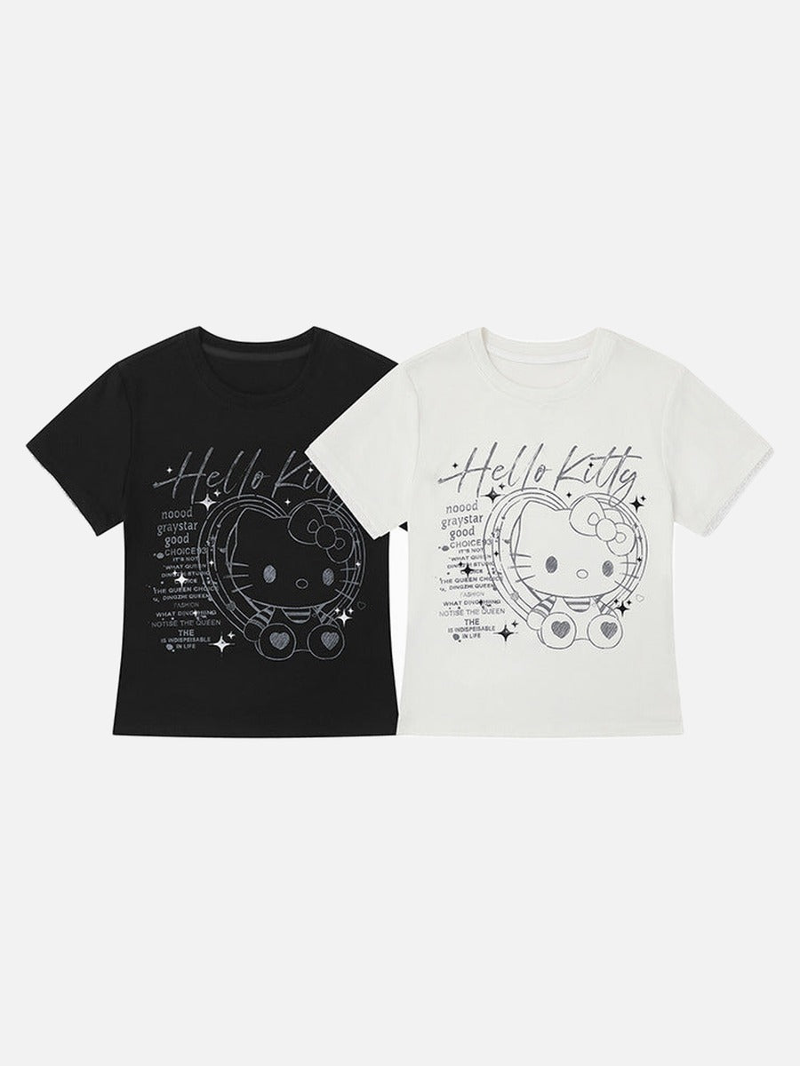 DAXUEN Hello Kitty graphic print slim fit t-shirt