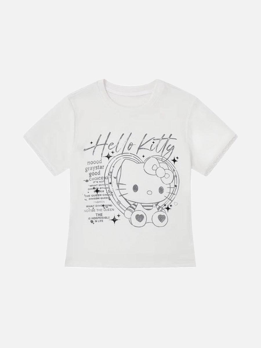 DAXUEN Hello Kitty graphic print slim fit t-shirt