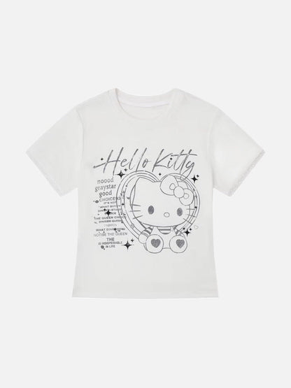 DAXUEN Hello Kitty graphic print slim fit t-shirt