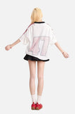 DAXUEN Retro Graphic Mesh Football Shirt