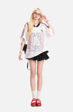 DAXUEN Retro Graphic Mesh Football Shirt