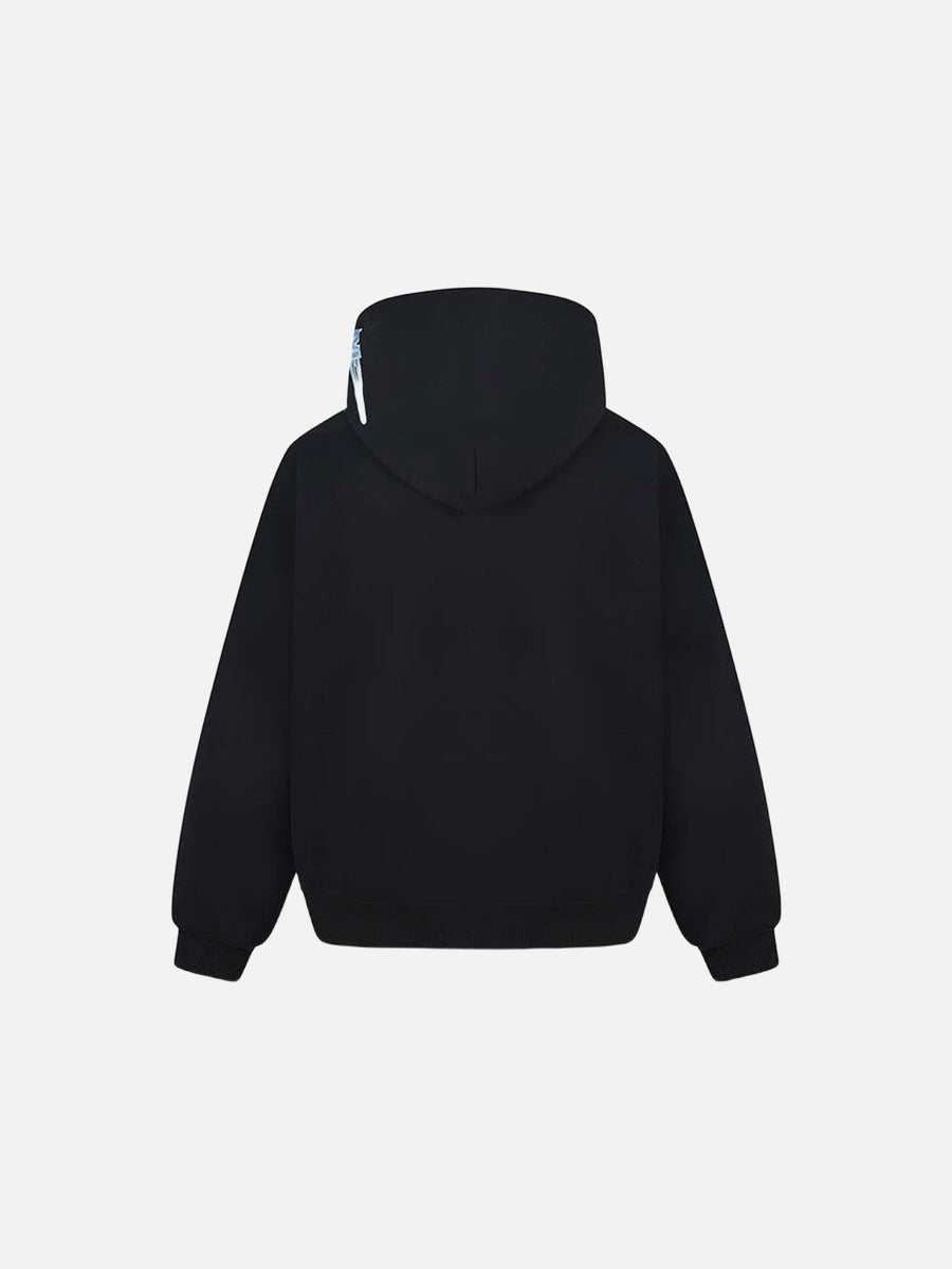 DAXUEN Hooded cardigan jacket with hairpin design