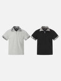DAXUEN Short-sleeved quarter-zip polo shirt with animal print