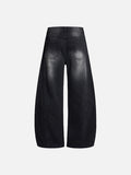DAXUEN High-waisted oversized wide-leg jeans in faded wash