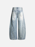 DAXUEN High-waisted oversized wide-leg jeans in faded wash
