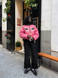 DAXUEN High-waisted black flared denim jeans — model photo
