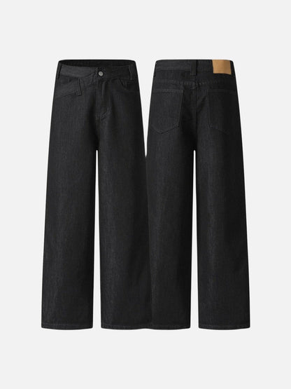 DAXUEN High-waisted black wide-leg jeans