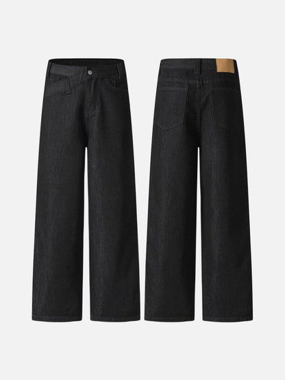 DAXUEN High-waisted black wide-leg jeans