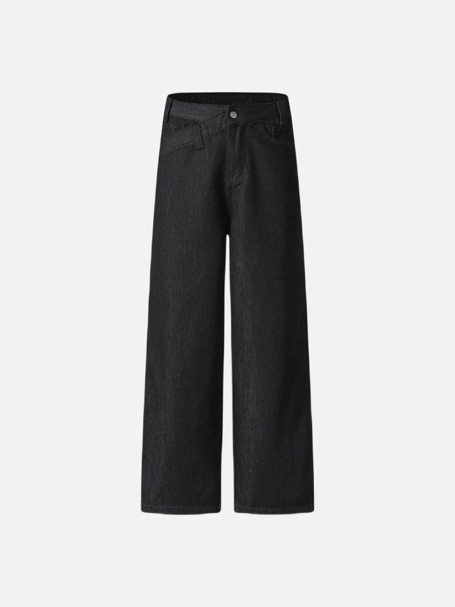 DAXUEN High-waisted black wide-leg jeans