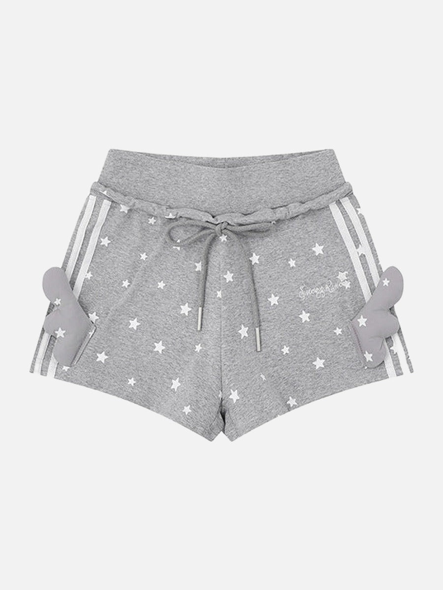 DAXUEN High-waisted star print lounge shorts