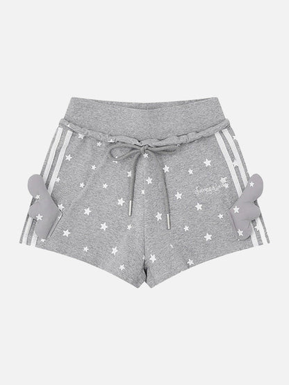 DAXUEN High-waisted star print lounge shorts