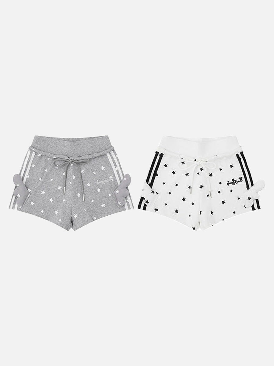DAXUEN High-waisted star print lounge shorts