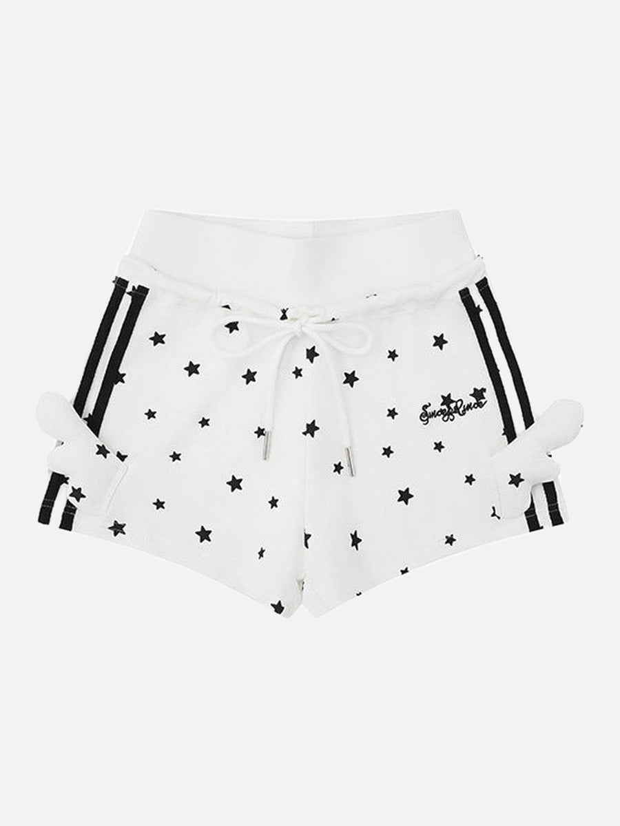 DAXUEN High-waisted star print lounge shorts
