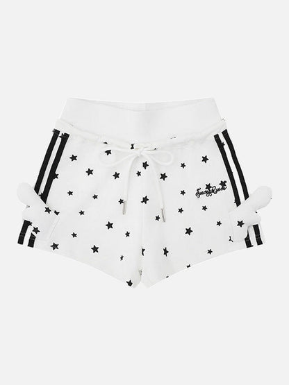 DAXUEN High-waisted star print lounge shorts