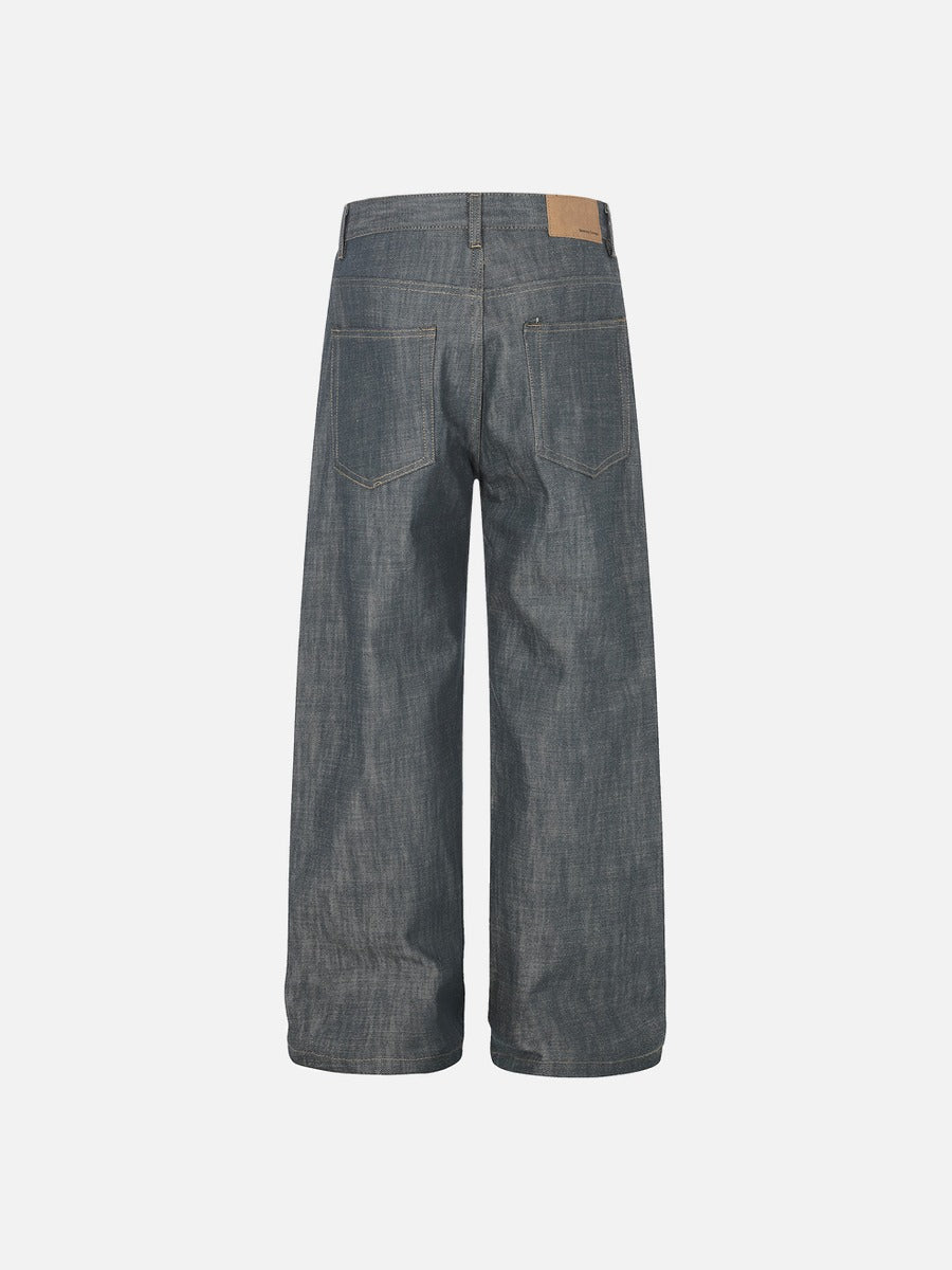 DAXUEN Wide-leg high-waisted denim trousers