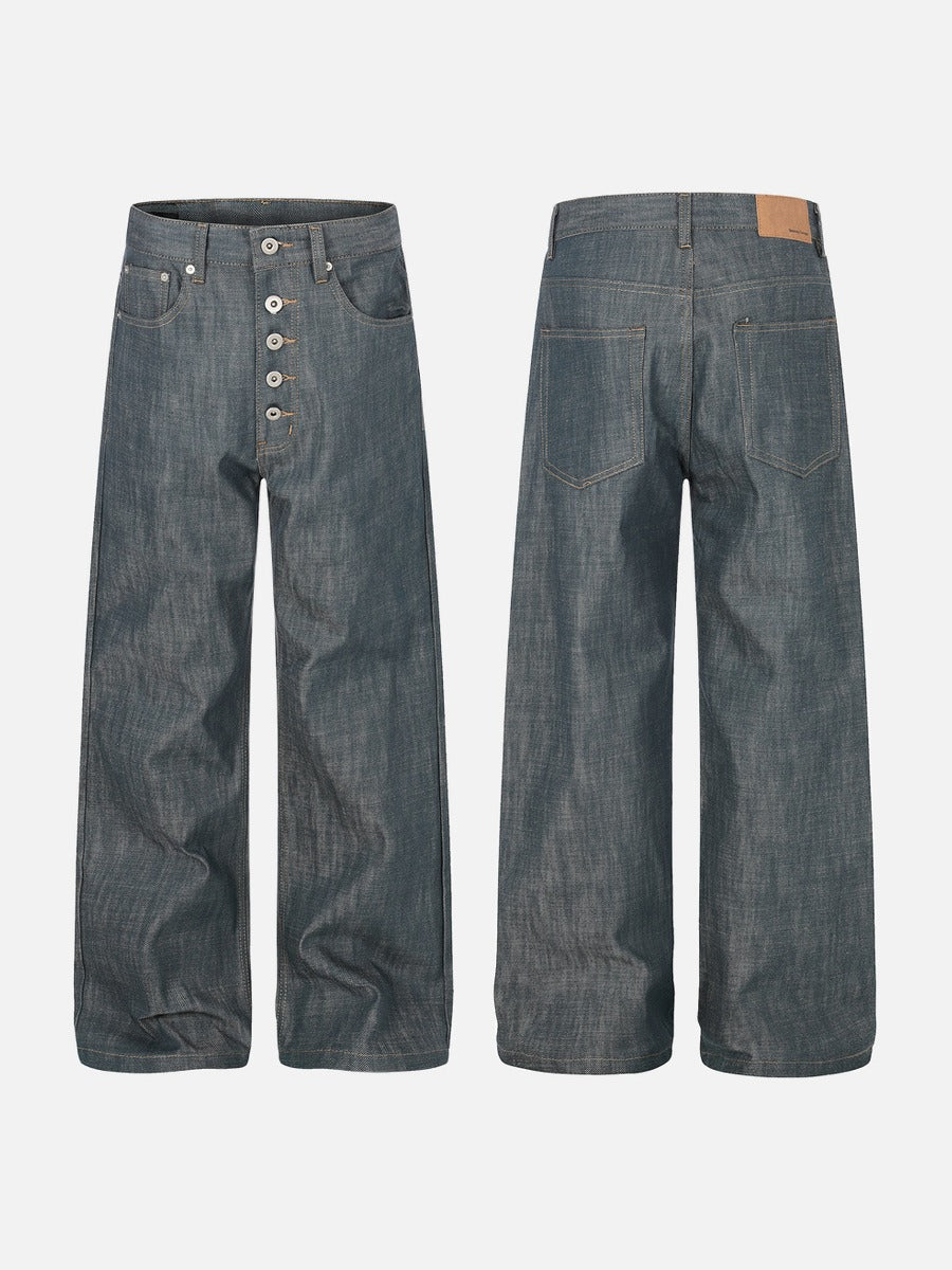 DAXUEN Wide-leg high-waisted denim trousers
