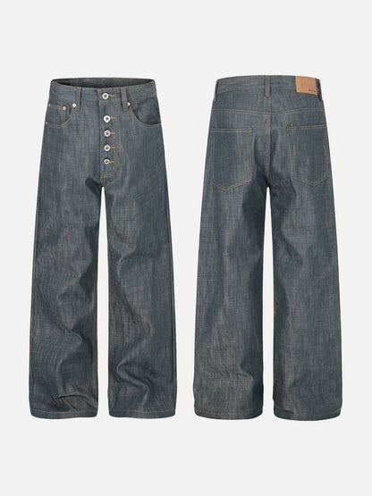 DAXUEN Wide-leg high-waisted denim trousers